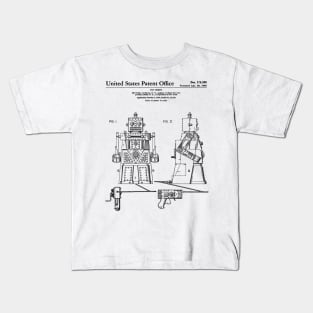 Robert the Robot Toy Patent Black Kids T-Shirt